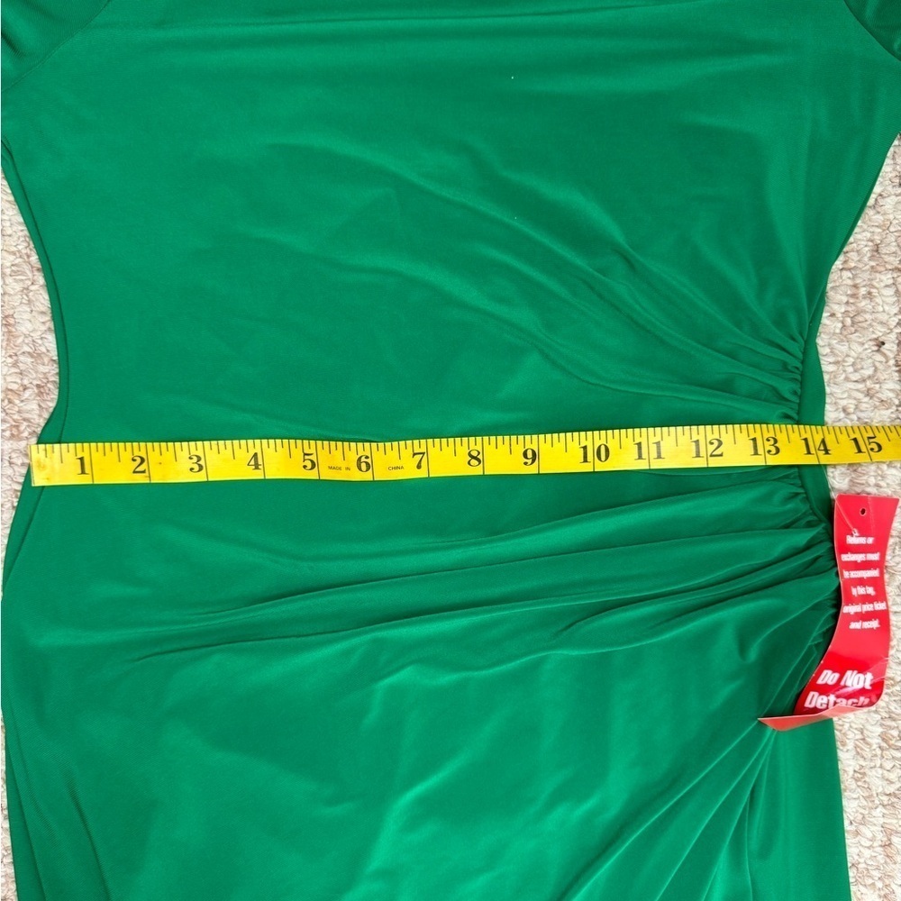 Marina Elegant Green Long Sleeve Dress Size 6. A43 - Picture 15 of 16